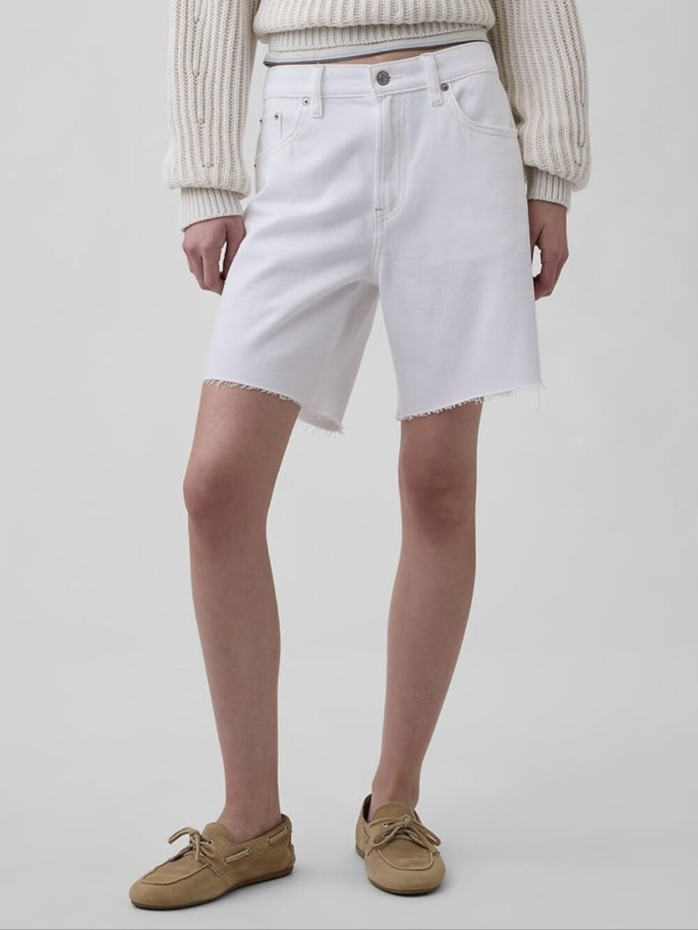 GAP Denim High-Rise Bermuda Shorts